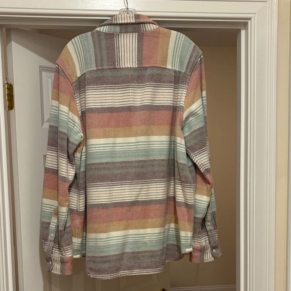 Outerknown Multicolor Striped Casual Button Down Shirt - Picture 3 of 4